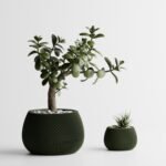 Modern Ribbed Planter Plant Series 7