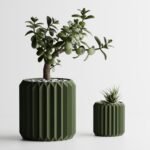 Plant Pot Ribbed Triangle 1