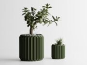 Plant Pot Ribbed Triangle 1