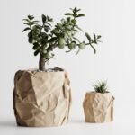 Crumbled Paper Plant Pot
