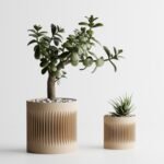 Modern Ribbed Planter Plant Series 2
