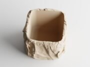 Crumbled Paper Plant Pot Square - Imagen 5
