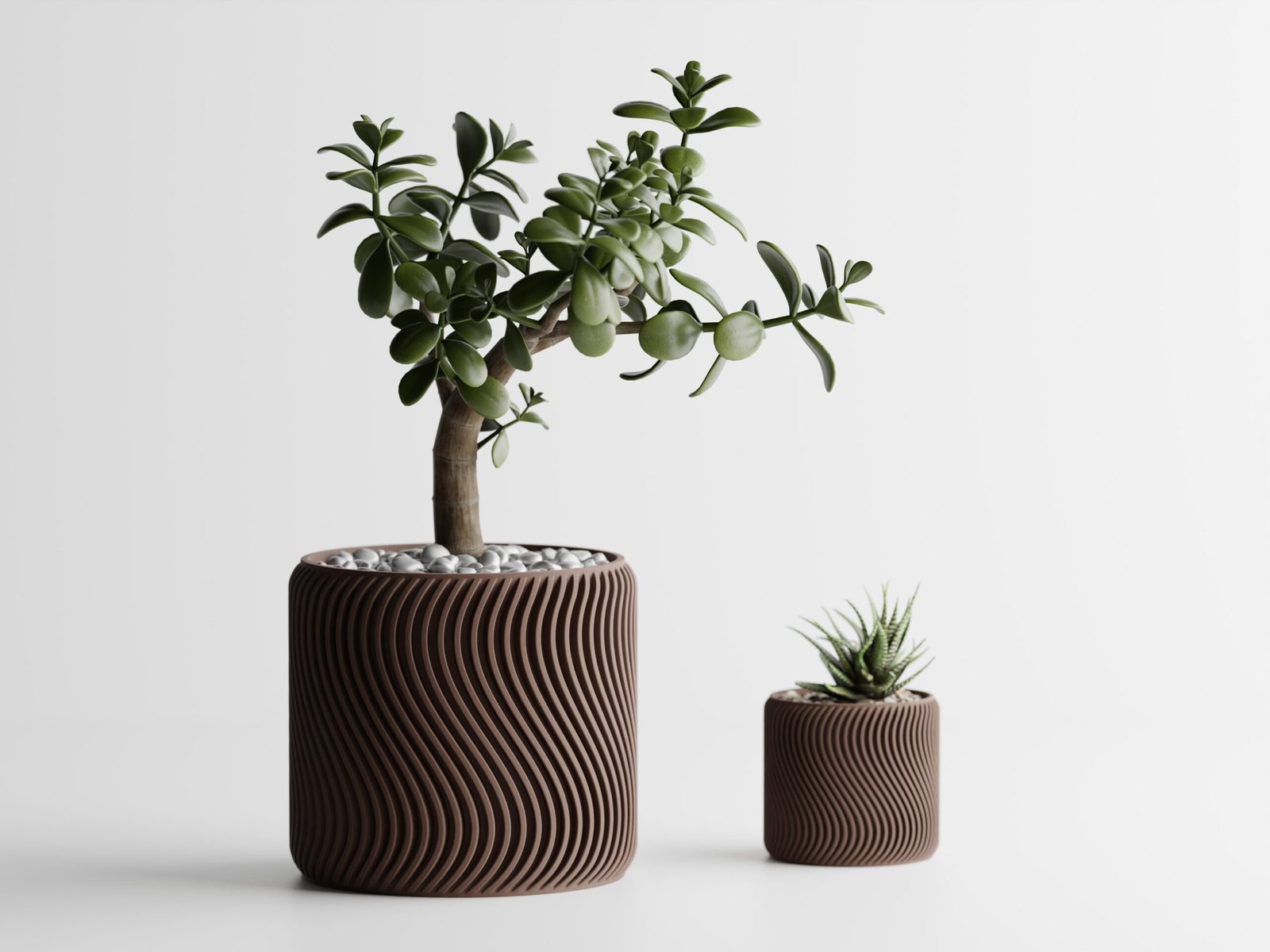 A0004 Rippled Plant Pot 1 - Imagen 1