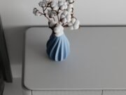 Vase smooth Ribs Curved - Imagen 2