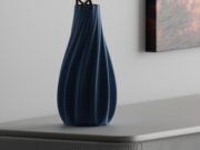 Vase smooth Ribs Curved - Imagen 3