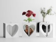 Valentines Heart CutOut Vase